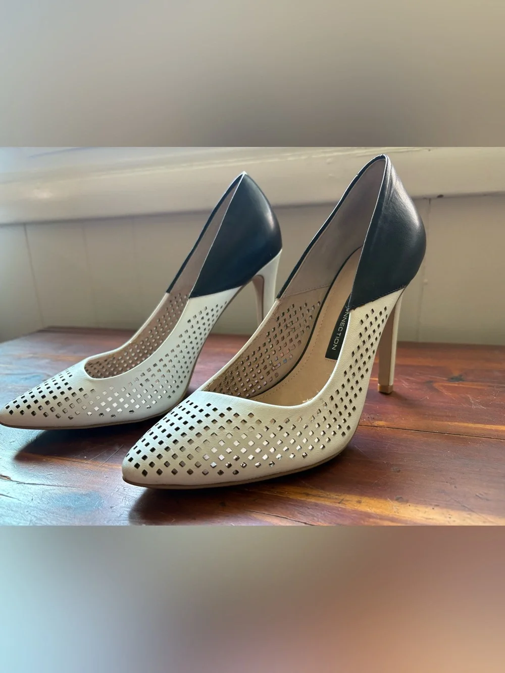 French Connection Maya 2 Perforated Pointed Pumps